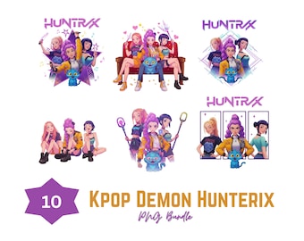 Kpop Demon Hunters PNG Bundle | Huntirx Graphics (Instant Download)