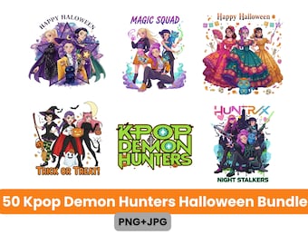 Kpop Demon Hunters Halloween PNG Bundle (Digital Download)