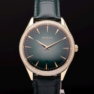 Stainless Steel Watch Green Dial Diamond Watch Wedding Gift Moissanite Diamond Watch Men GiftWatch Round dial Watch Green Leather belt watch solitaire Diamond Watch Moissanite Watch Gold yellow dial watch Vintage Moissanite Gift watch bridal Gift watch