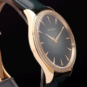 Stainless Steel Watch Green Dial Diamond Watch Wedding Gift Moissanite Diamond Watch Men GiftWatch Round dial Watch Green Leather belt watch solitaire Diamond Watch Moissanite Watch Gold yellow dial watch Vintage Moissanite Gift watch bridal Gift watch