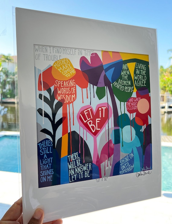 Let It Be Art Printed on Paper or Canvas , Standard Sizes, Beatles