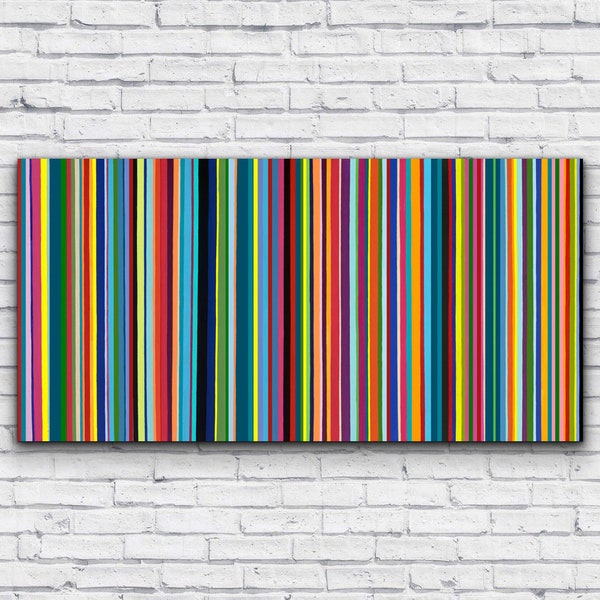 Striped Wall Art Etsy