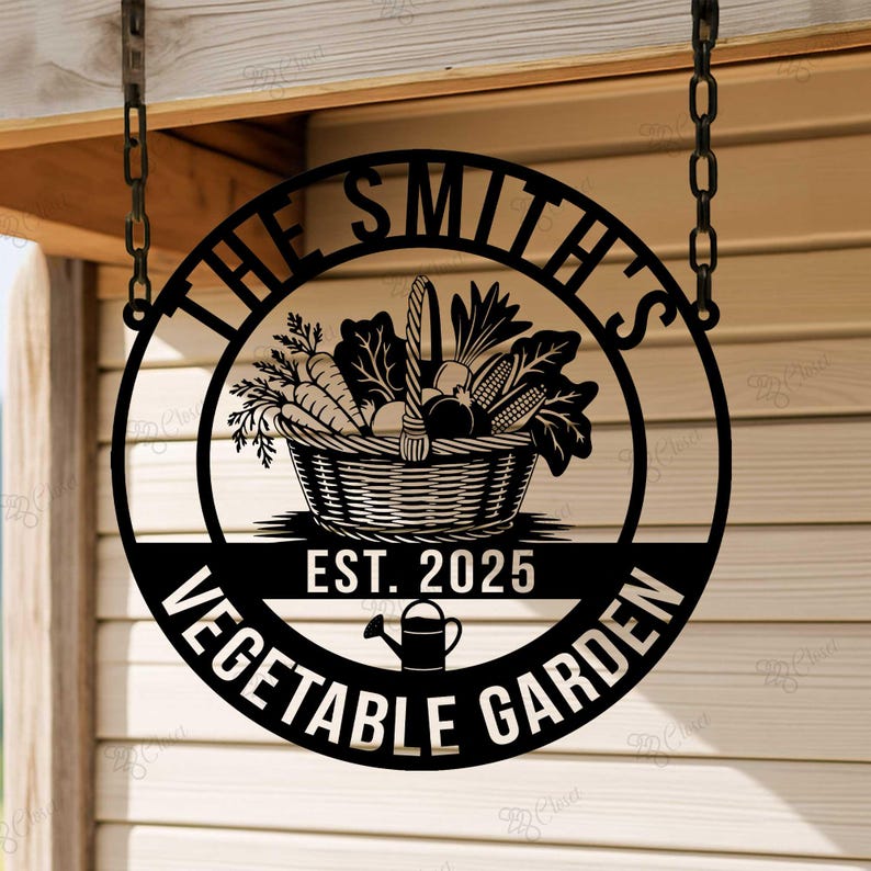 Vegetable Sign Personalized Vegetable Metal Sign: Custom Garden Sign With Vegetables ...