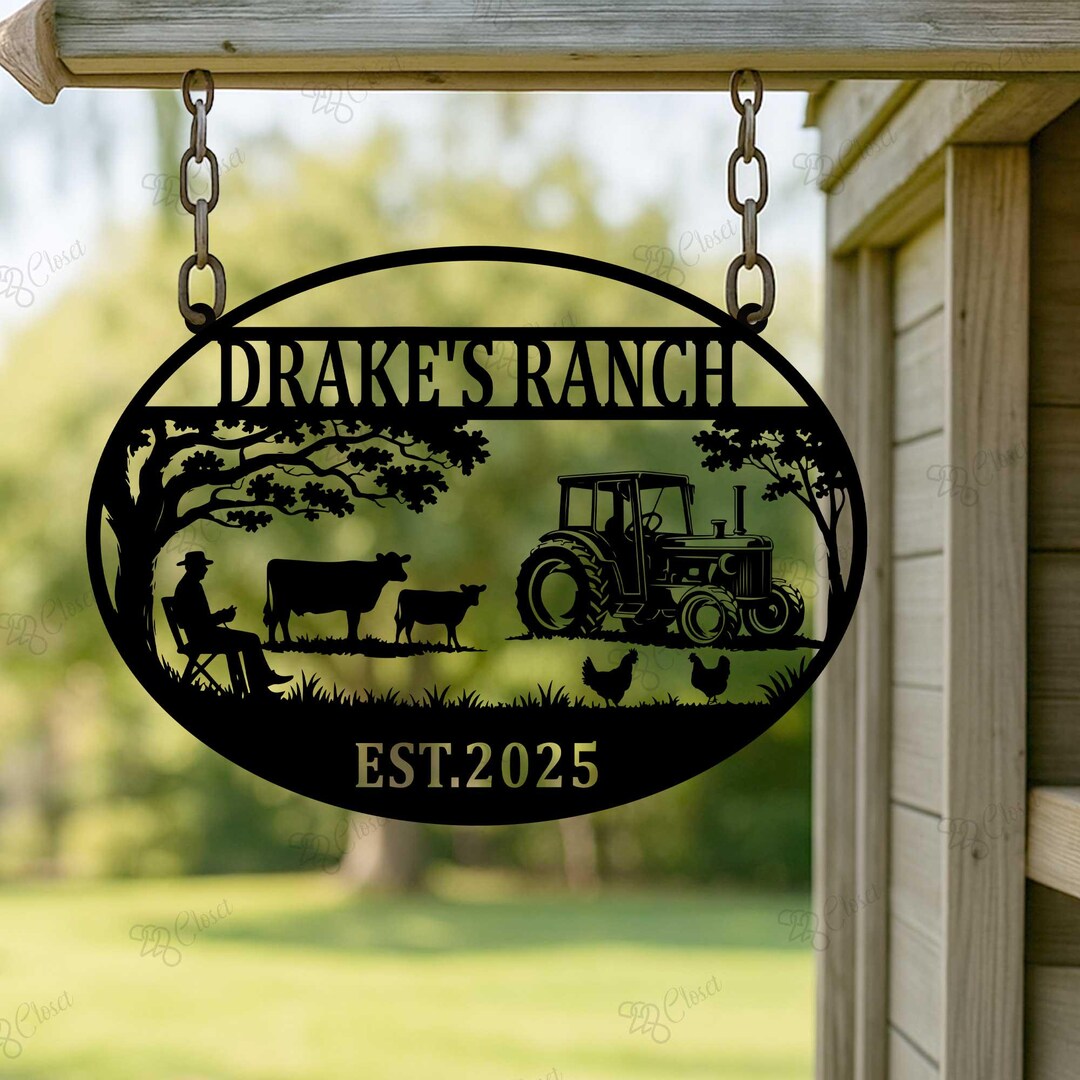 Personalized Ranch Metal Sign: Custom Farm Animal Sign - Etsy