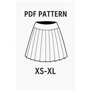 Pleated Skirt PDF Sewing Pattern | XS - XL | Digital Download | Beginner Friendly