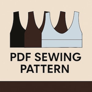 PDF Sewing Pattern - Sports Bra Crop Top | Digital Download | Sizes XS-XL