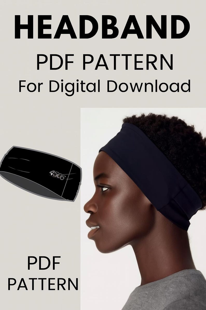 Wide Stretch Headband PDF Sewing Pattern – Digital Download | One Size ...