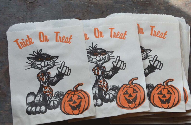 Halloween Treat Bags Vintage Halloween Bags Set of 10 Etsy