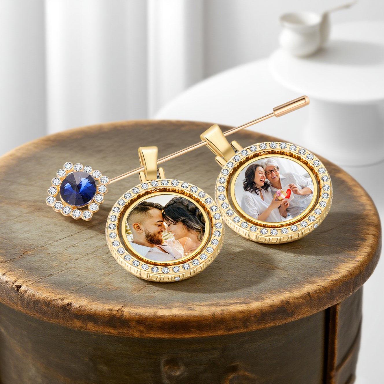 Bridal Wedding Bouquet Charm，photo Bouquet Charm，memory Wedding Pin ...