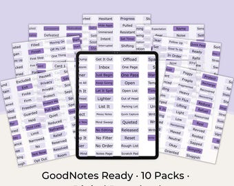 500 Digital Stickers Bundle, Planning, Reflection, Self-Care, GoodNotes (Digital Download)