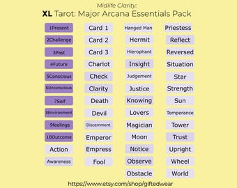 XL 50 tarot essentials | Digital Journaling  major arcana  (PNG Download)