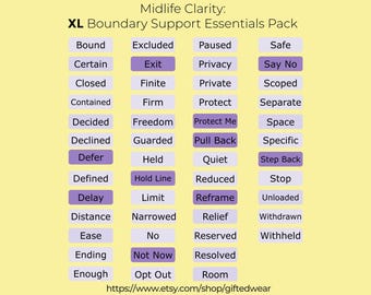 XL Digital Stickers | Boundary Support Essentials | Functional Text PNG (Digital Download)