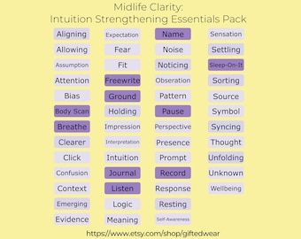 Intuition Journal Stickers | Mindfulness Prompts, XL (Digital Download)