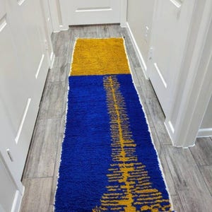 Handmade Moroccan Runner Rug: Colorful Berber Style Home Decor