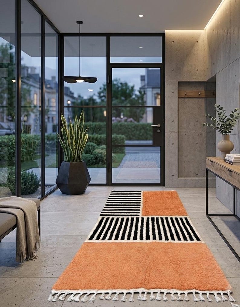 Hand Made Custom Rugs Handmade Moroccan Runner Rug – Geometric Wool Home Decor, Custom Size ...