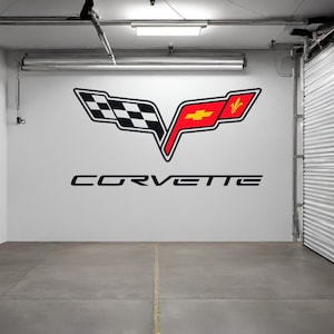 Corvette Premium Garage Sign (160cm) – 6mm thick cast Acrylic Wall Decor, Man Cave Art, Gift for Corvette Lovers