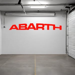 Abarth Garage Wall Sign: 200cm CNC Acrylic Logo Decor