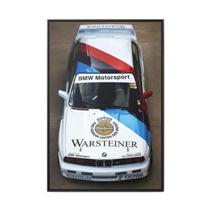 Canvas Art Print, bmw e30 M3 Warsteiner Livery, Wall Decor, Home Decoration, Matte Poster, Framed Picture