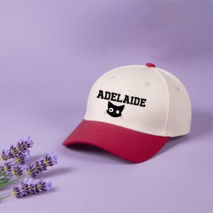 Heart Cat Custom Embroidered Hat | Personalised Five Panel Twill Cap | Unique Father&#39;s Day & Mom Gift Idea
