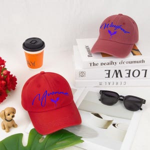 Personalized Vintage Embroidered Cap,Embroidery Logo baseball Hat,Embroidered Text Cap,Sorority Hat,Unisex Baseball Cap,Bachelorette Hats