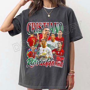 Comfort Colors Vintage Cristiano Ronaldo Shirt - Football, Soccer Custom Vintage Design, High Quality T Shirt, CR7 Tee,