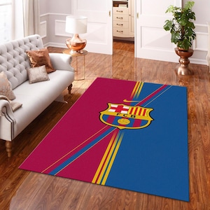 Barcelona Rug, Football Rug, Barcelona,Catalans,Modern Rug,Anti-slip Rug,Living Room Rug,Teen Room Rug,Soccer Rug,Gift Rug,10x12 Rug,6x9 Rug