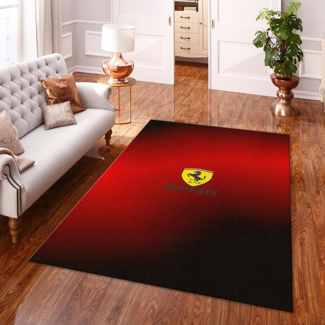 Ferrari Rug,modern Printed Rug,aesthetic Rug,sports Car Print Rug ...