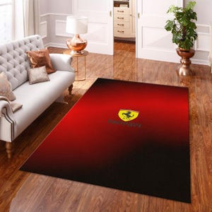 Ferrari Rug,Modern Printed Rug,Aesthetic Rug,Sports Car Print Rug,Popular Rug,Custom Rug,Stylish Rug,Personalized Gift,Gift For Him,Area Rug