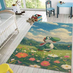 Dinosaur Cartoon, Dinosaur,Dinosaur Rug,Dinosaur Art Rug,Custom Rug,Popular Rug,Modern Rug,Area Rug,Young Room Rug,Cartoon Rug,Kids Room Rug