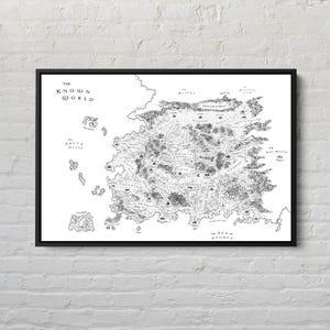 A New Wheel of Time Canvas, Wheel of Time MapPoster, Best Fantasy Map, TV Show Poster, Westland Map, Cartography Wheel of Time Map Poster