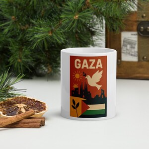Palestine Map Flag Design Coffee Mug | Gaza & Palestine Mug | Freedom Mug 11oz