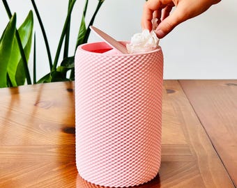 Papelera de escritorio pequeña impresa en 3D | Mini papelera moderna