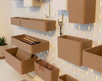 Caja para IKEA Skadis: almacenamiento impreso en 3D, organizador para tablero perforado, accesorios hechos de PLA