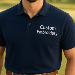 Besticktes Poloshirt, personalisiert Machen Sie Ihr eigenes Polo-T-Shirt, benutzerdefinierte Business Company Logo-Shirts, monogrammierte Stickerei Dad Polos