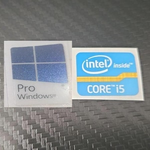 Klistermärke för speldatorpaket Intel Core i5 + Windows 11-dator, bärbar dator, bärbar dator, Mac-fodral, emblem, logotyp, dekal