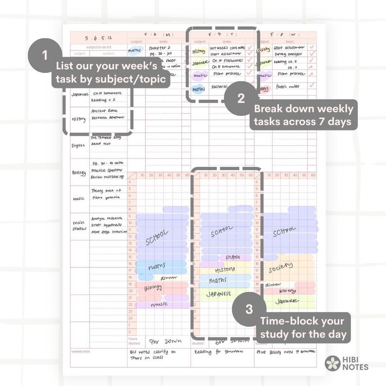 Kokuyo Campus Style Digital Weekly Planner | Japanese Study/work ...