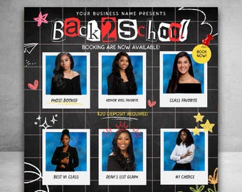 Back to School Flyer Template | Editable Canva Flyer | Photography / Stylist Flyer | Digital Download | Social Media Marketing Template