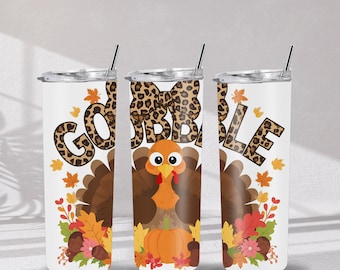 Thanksgiving Turkey Tumbler Wrap, 20 oz Skinny Tumbler Sublimation Design, Turkey Tumbler PNG, Thanksgiving Tumbler Wrap, Digital Download