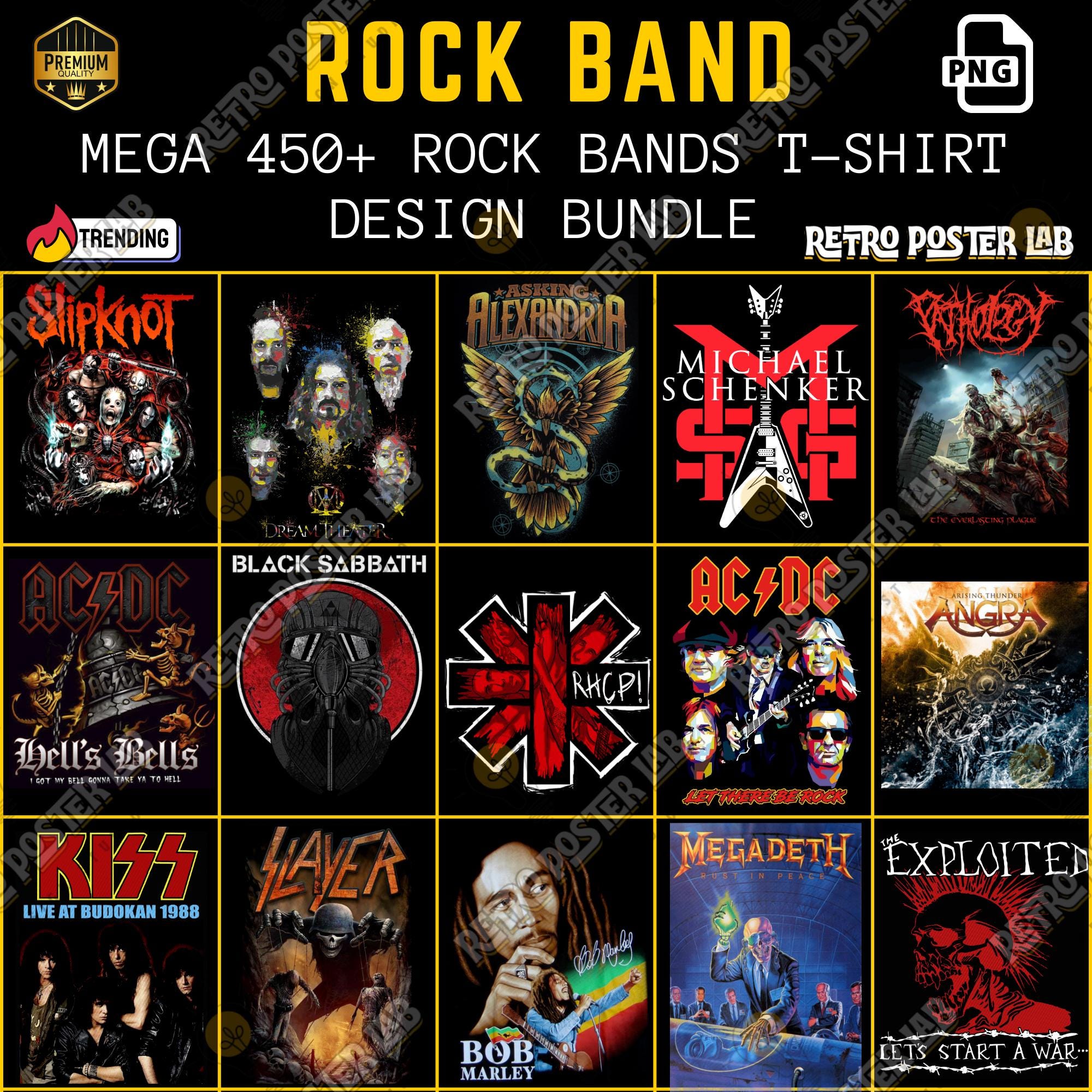 80s rock band logos - Etsy 日本