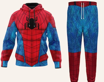 Spiderman Costume Hoodie Joggers, Miles Morales Master Cosplay Kid Hoodie, Superhero Movie Costume Movie Hoodie