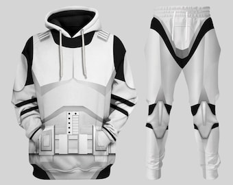 Stormtrooper Costume Hoodie Sweatshirt T-Shirt Joggers, Star Wars Cosplay Hoodie, Disney Movie Shirt, Stormtrooper Lovers Gifts