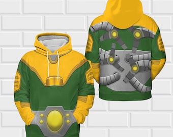 Sudadera con capucha de Doc Ock, camiseta de disfraz de Spidey y sus increíbles amigos, camiseta de cosplay de Doctor Octopus, sudadera con capucha de Doc Ock