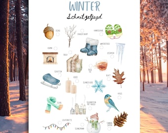 Winter Schnitzeljagd für Kids (PDF & JPG Download)