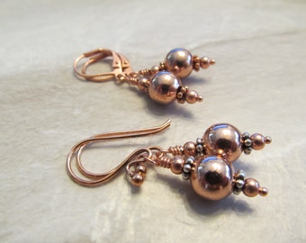 Sophisticated Boho, Copper or Mixed Metals Earrings