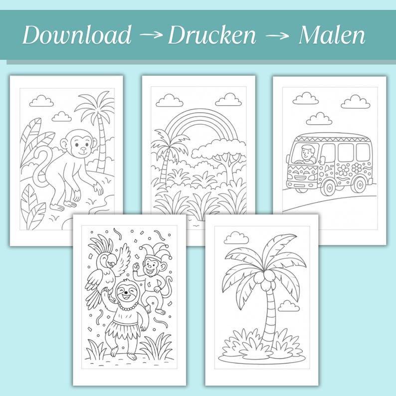 Brazil Coloring Book for Kids PDF – 10 Printable Coloring Pages, Brazil ...