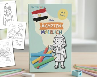 Meu Livro de Colorir do Egito para Crianças | Livro de Colorir de Férias no Egito | Livro de Colorir Criativo de Viagens para Crianças a partir de 4 Anos | Livro de Atividades de Férias e Viagens