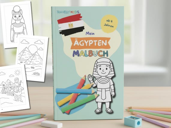 Mein Ägypten Malbuch für Kinder | Ausmalbuch Urlaub Ägypten | Kreatives Reise-Malbuch ab 4 Jahren | Beschäftigungsbuch Ferien & Reisen