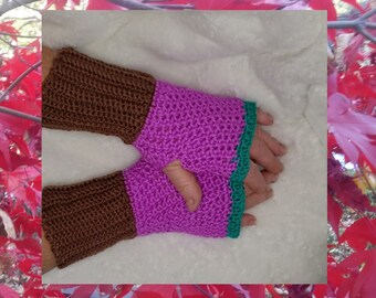 Fingerless Gloves Crochet Pattern PDF Download Quick Easy 6 Hour Project Set 25 Wristwarmers Small Gifts