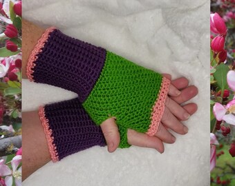 Fingerless Gloves Crochet Pattern PDF Download Quick Easy 6 Hour Project Set 24 Wristwarmers Small Gifts