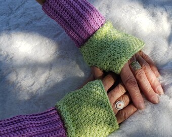 Fingerless Gloves Crochet Pattern PDF Download Quick Easy 6 Hour Project Set 26 Wristwarmers Small Gifts